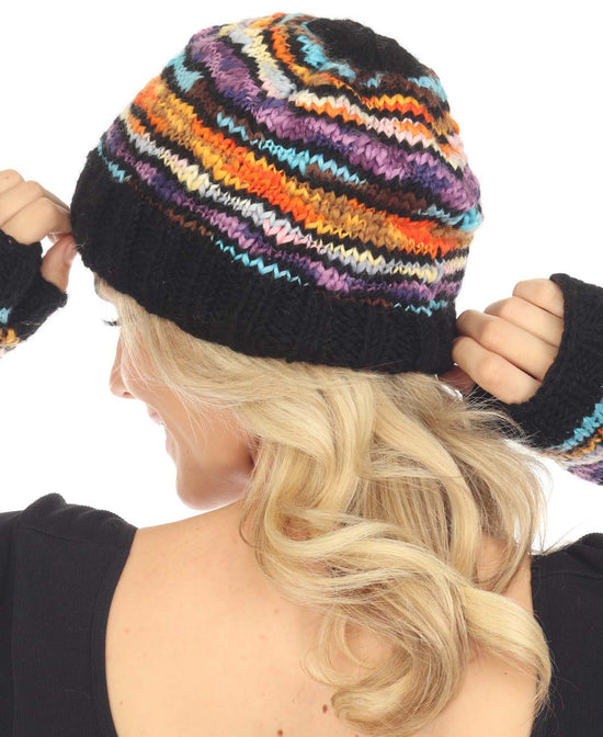 Colorburst Slouchy Beanie - Hand Knit Wool Hats | Hippie Threads | Soul Flower
