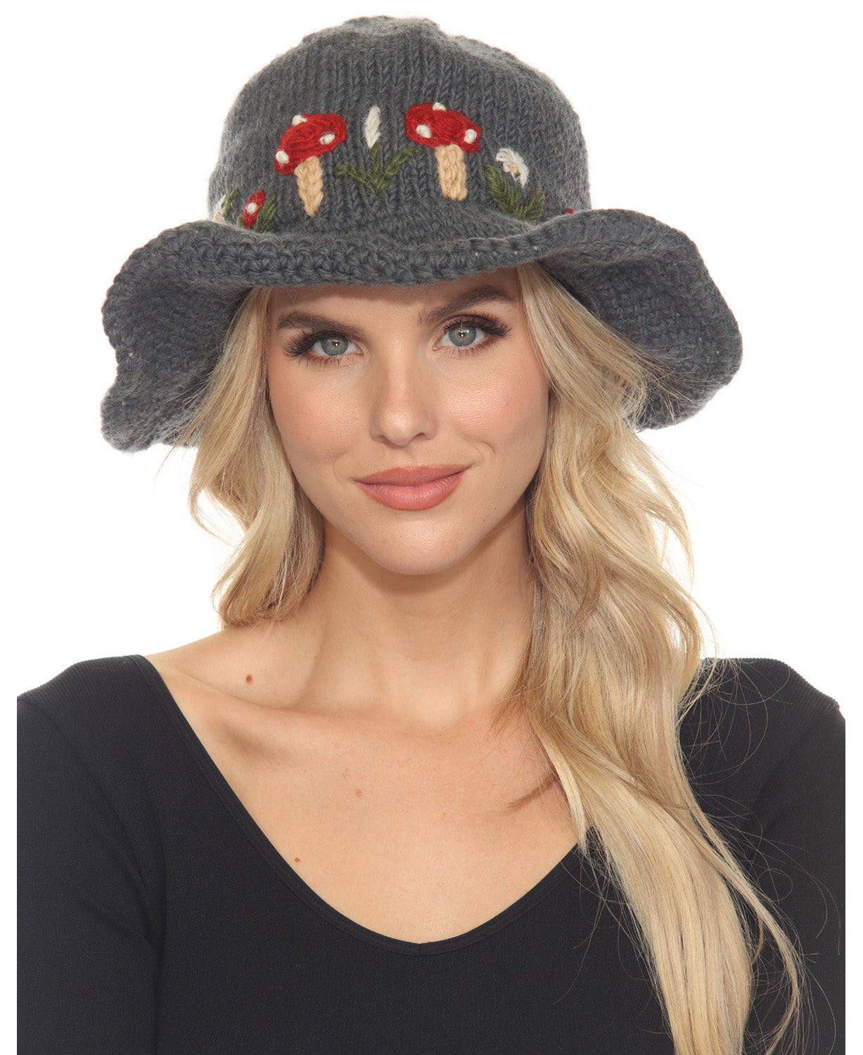 NEW! Mushroom Topper Knit Hat