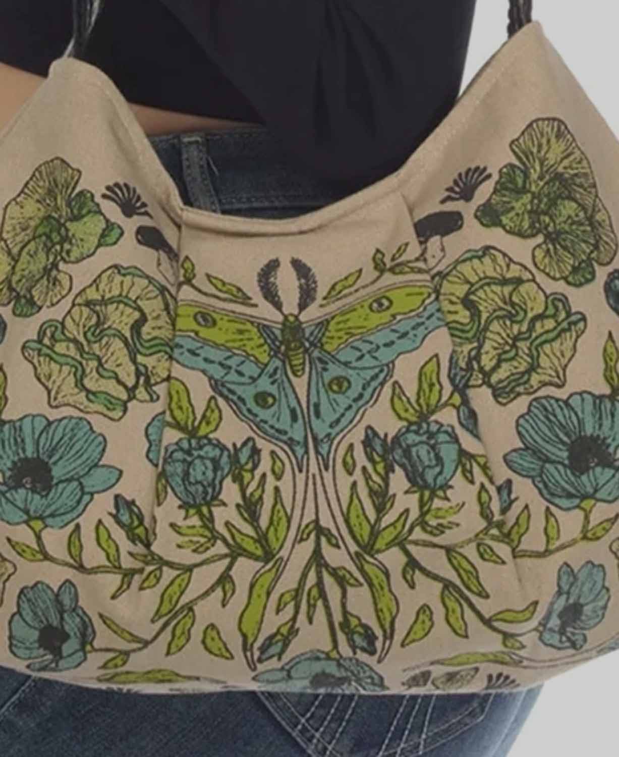 Luna Moth Shoulder Bag | Hippie Bag | Soul Flower