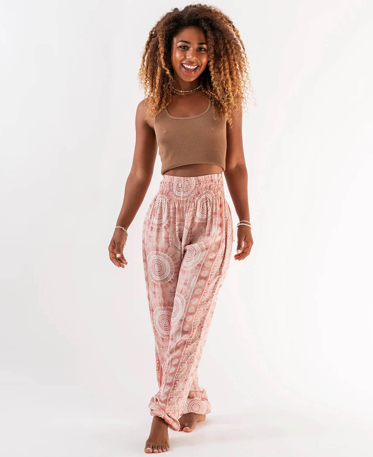 Baja Mandala Pink Harem Pants-4