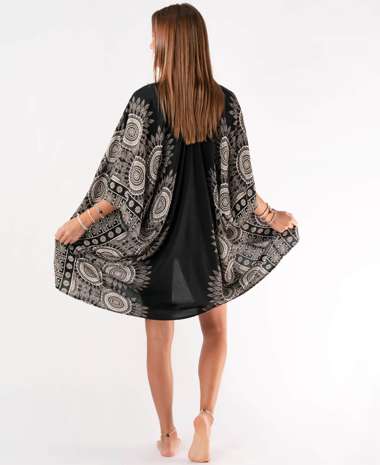 Bondi Mandala Black Kimono