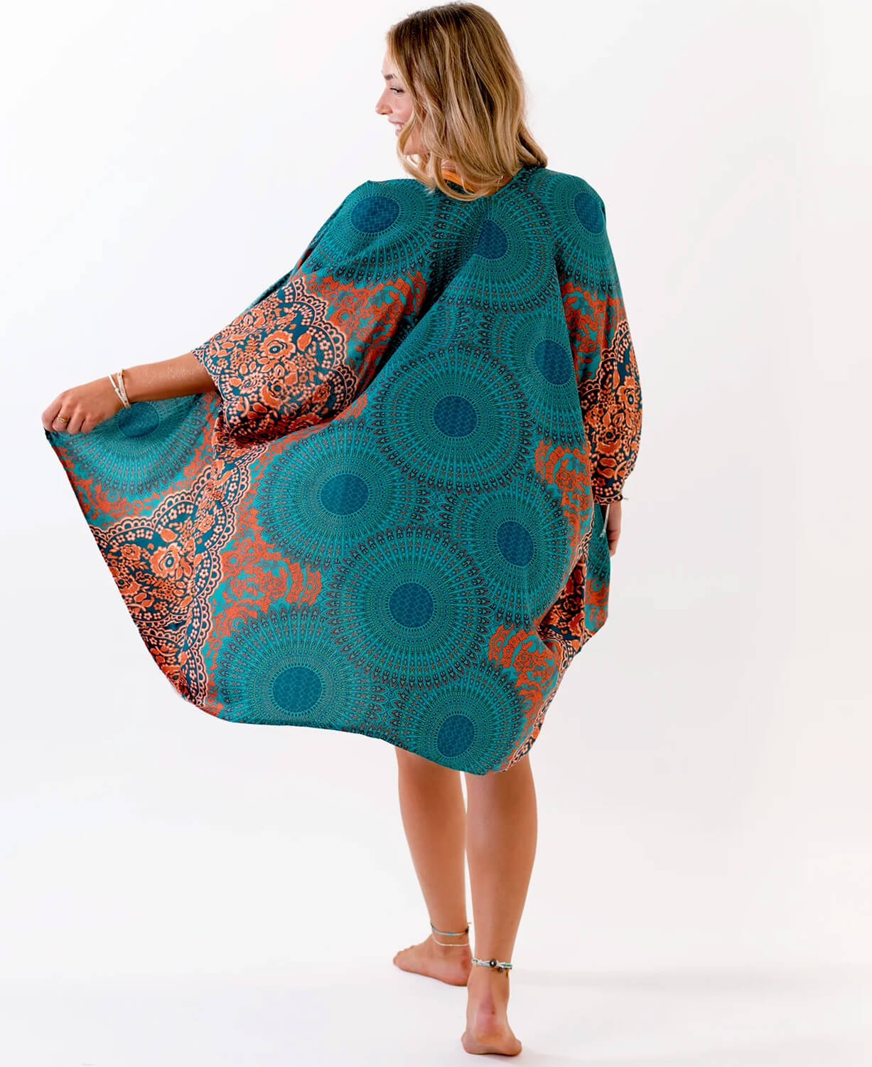 Floral Mandala Hippie Kimono