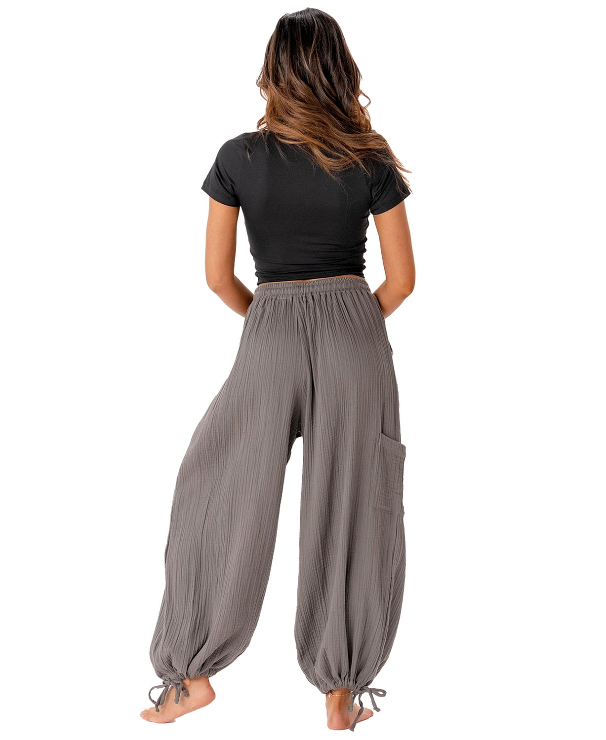 Cotton Gauze Cargo Pants | Soul Flower