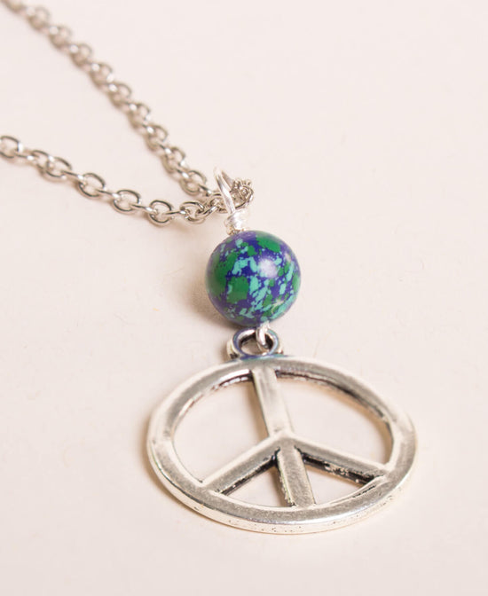 World Peace Necklace - Peace Necklace | Peace Symbol Necklace | Soul Flower
