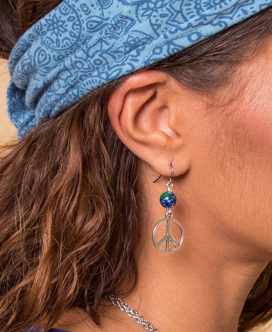 World Peace Earrings - Peace Earrings | Peace Sign Earrings | Soul Flower