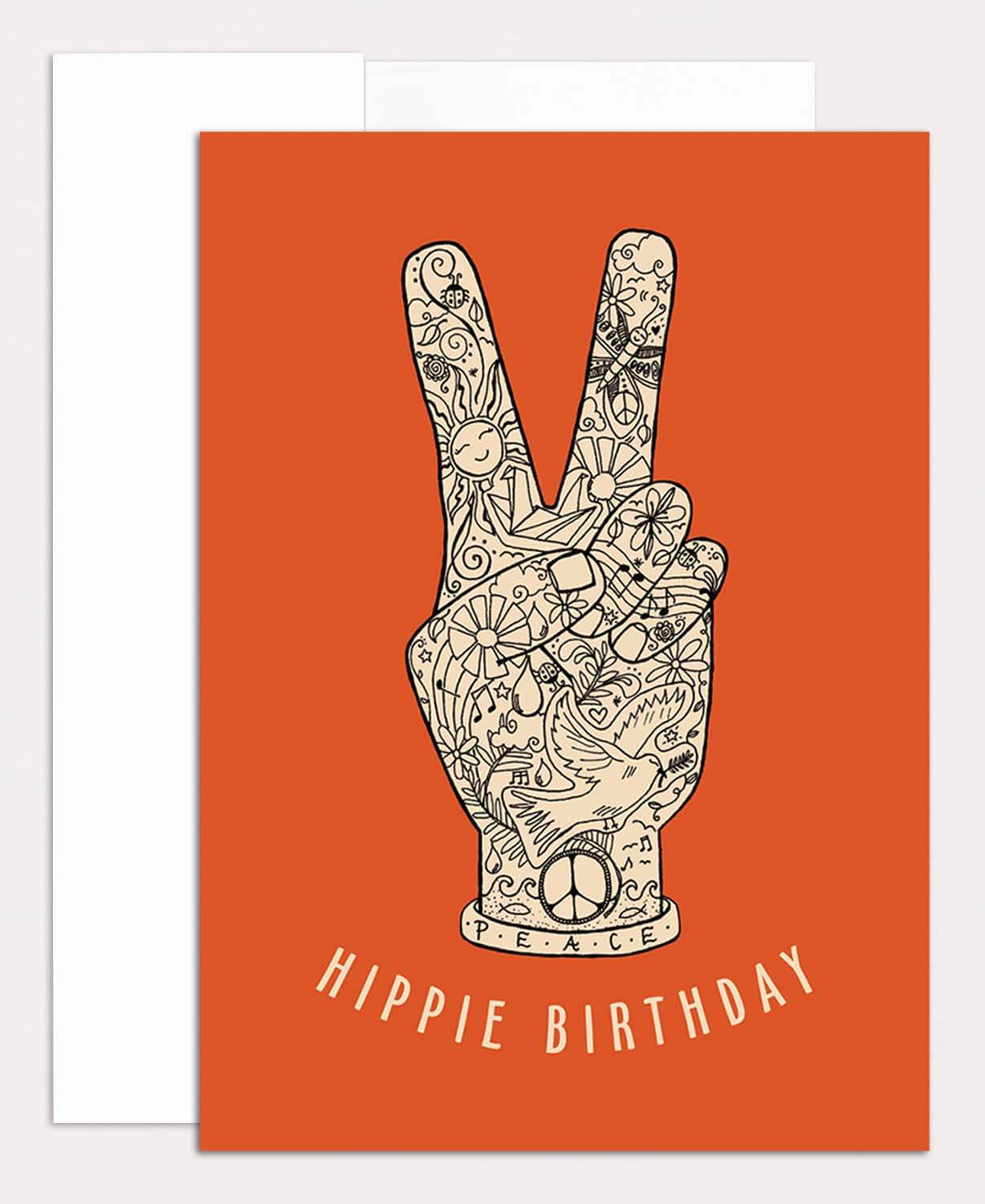 Hippie Birthday Greeting Card