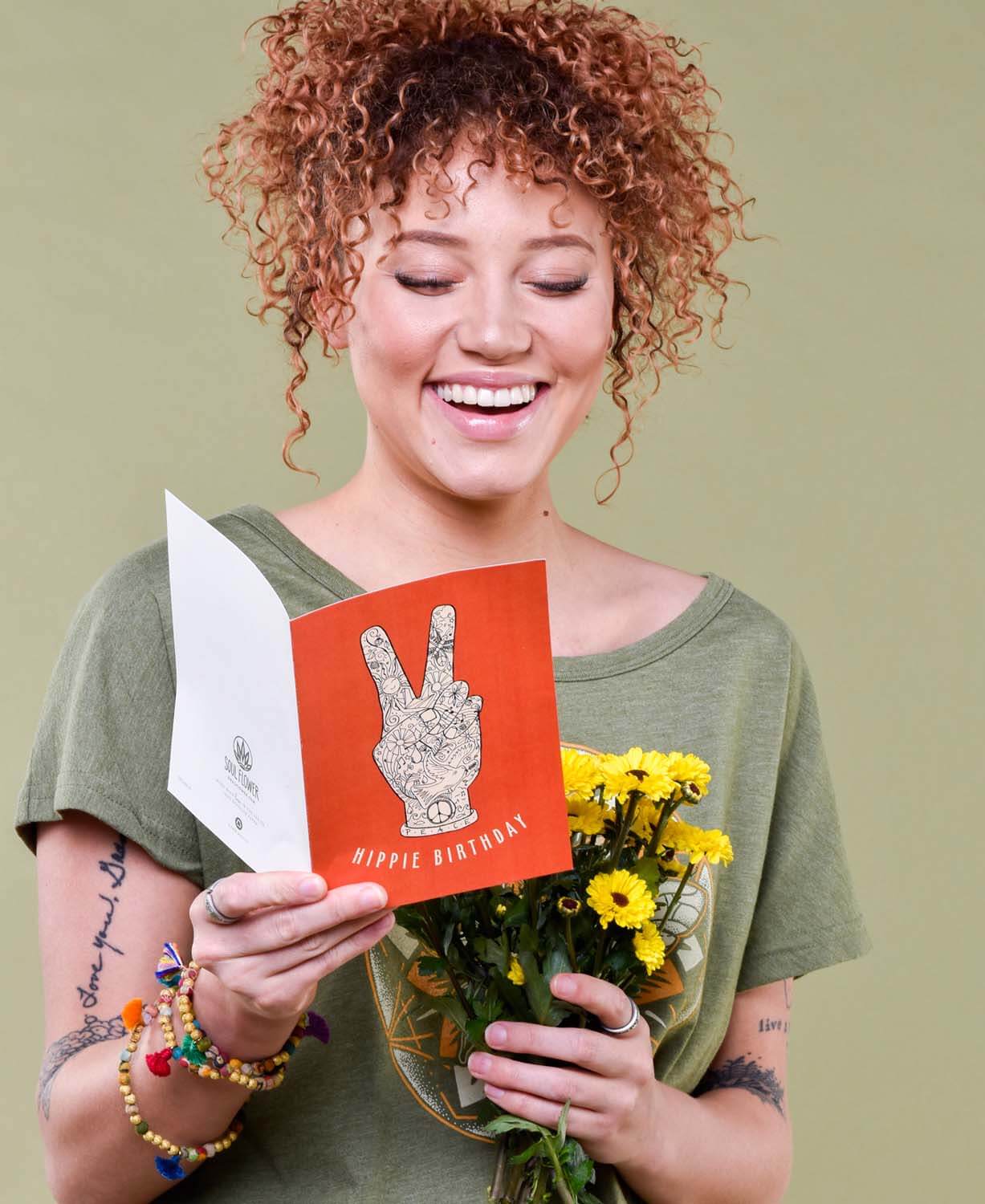 Hippie Birthday Greeting Card