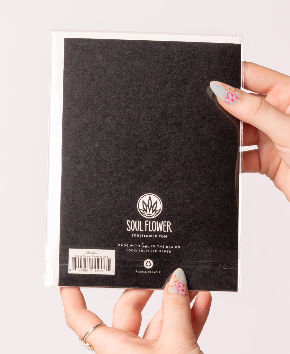 Trippy Flower Greeting Card