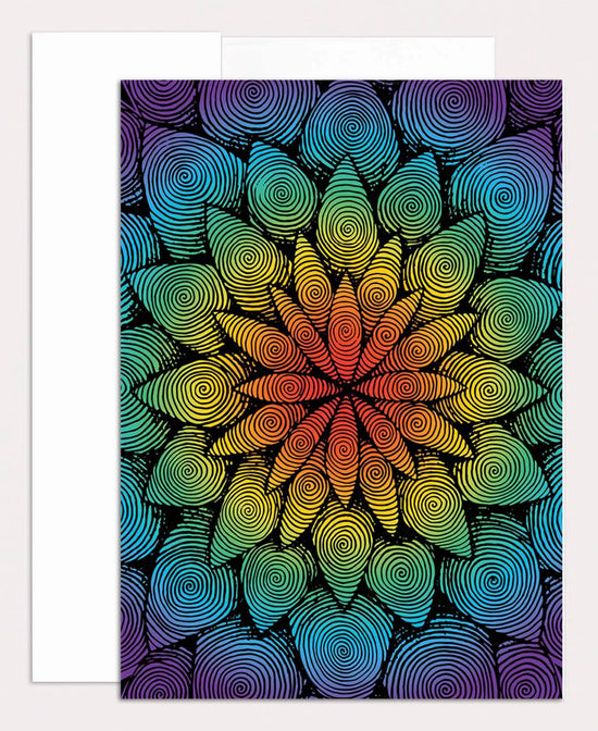 Trippy Flower Greeting Card - Trippy Flower Greeting Card | Cool Greeting Cards | Soul Flower