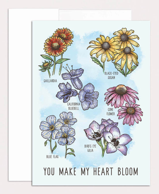 You Make My Heart Bloom Greeting Card - Flower Greeting Card | Gardening Cards | Soul Flower