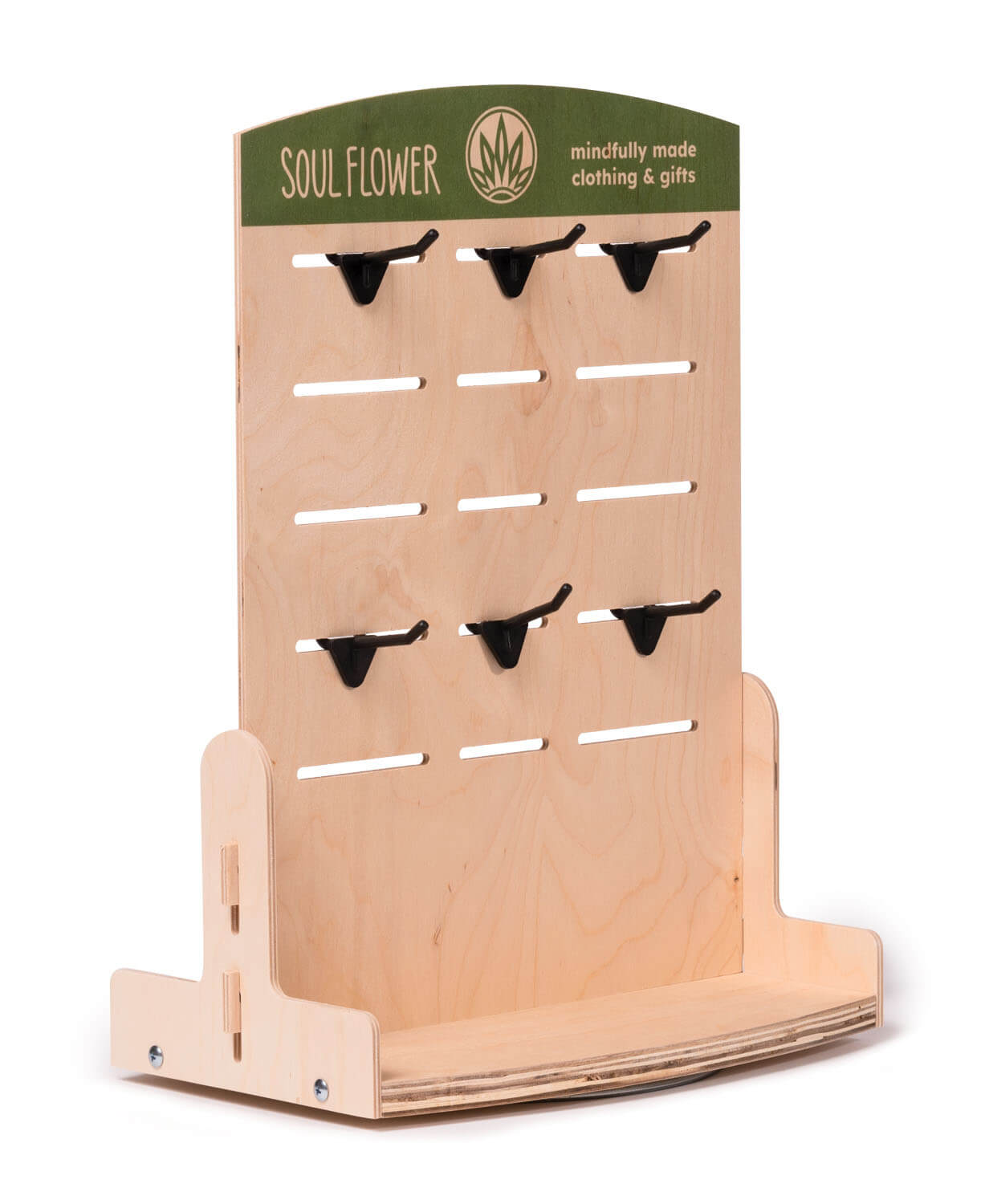 Soul Flower Spinning Countertop Display - Empty - Spinning Wood Display | Countertop Display | Soul Flower