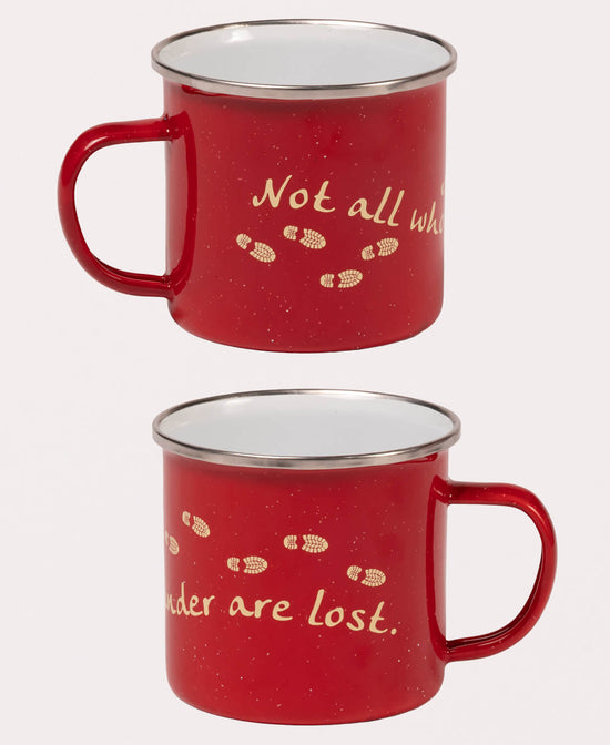 Not All Who Wander Enamel Camping Cup - Not All Who Wander Mug | Enamel Camping Cup | Soul Flower