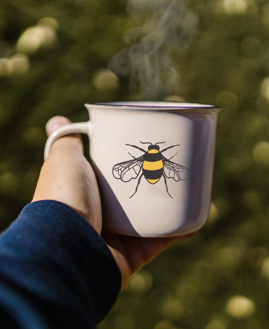 Bee Yourself Enamel Camping Cup - Bee Yourself Camping Cup | Enamel Camping Mug | Soul Flower
