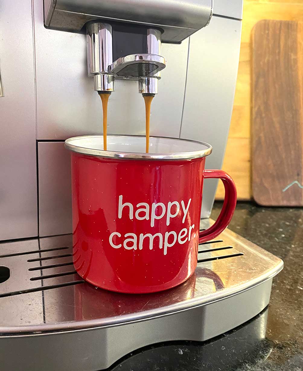 Happy Camper Enamel Camping Cup