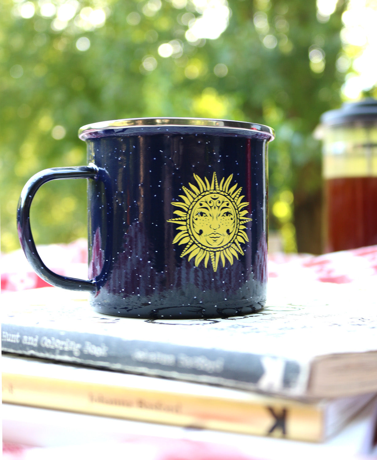 Here Comes The Sun Enamel Camping Cup