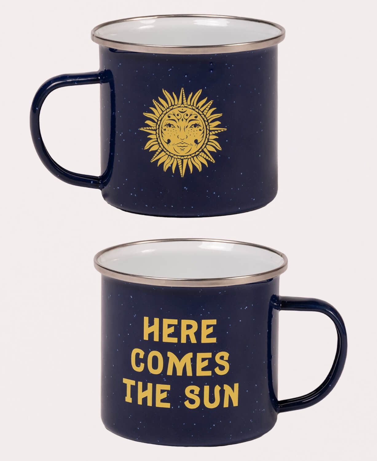 Here Comes The Sun Enamel Camping Cup
