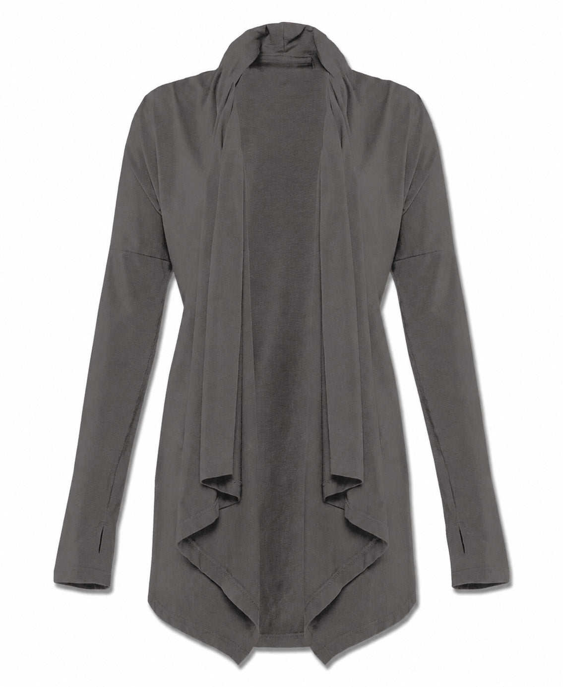 Organic Cotton Draped Cardigan - Pewter - Flowy Cardigan | Soul Flower