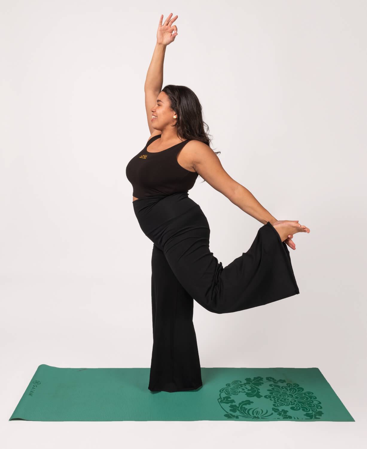 Organic Roll-Top Flowy Pants - Black