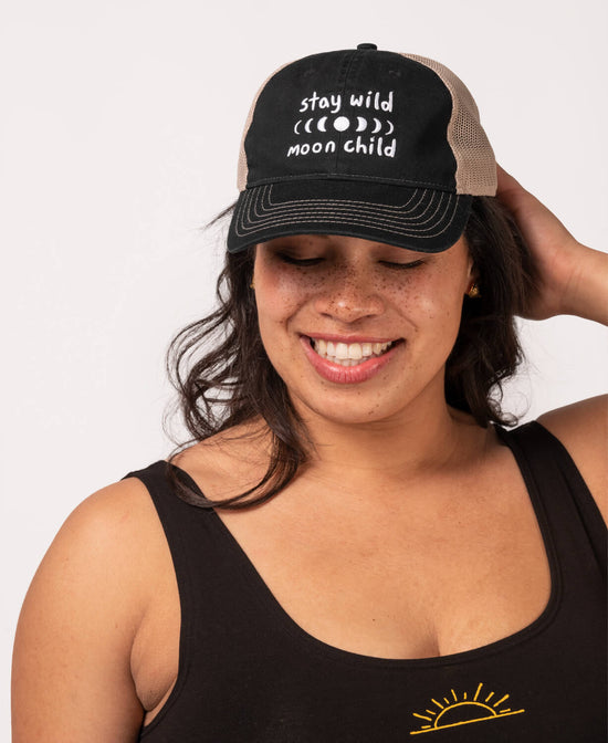 Stay Wild Moon Child Baseball Cap - Stay Wild Moon Child Hat | Hippie Baseball Caps | Soul Flower