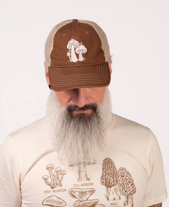 Three Little Mushrooms Baseball Cap - Mushroom Baseball Cap | Hippie Hats | Soul Flower