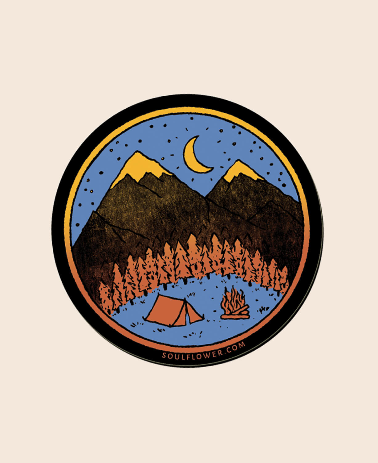 Mountain Camper Scene Magnet
