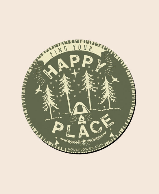 Happy Place Camping Magnet - Happy Place Magnet | Camping Fridge Magnet | Soul Flower