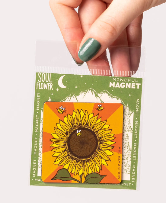 Sunflower Magnet - Sunflower Magnet | Flower Magnets | Soul Flower