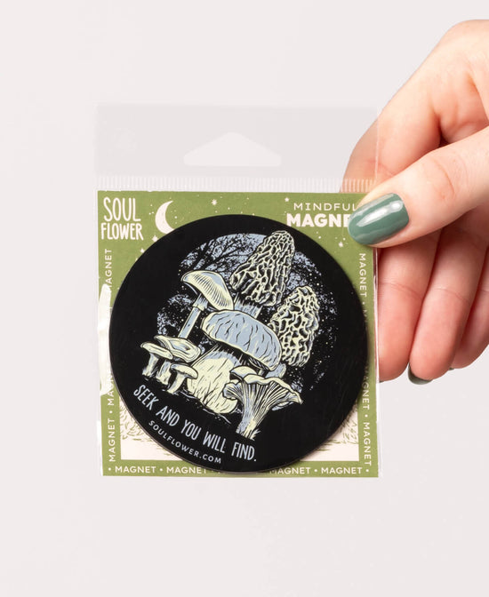 Mushroom Forager Magnet - Mushroom Magnet | Forager Magnet | Soul Flower