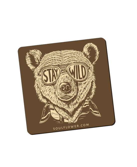 Stay Wild Bear Magnet - Bear Magnet | Animal Magnets | Soul Flower