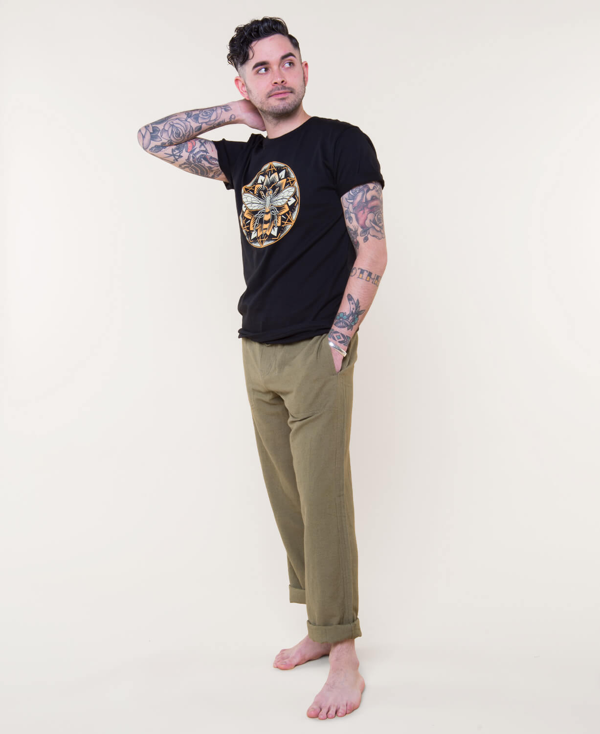 Bee Mandala Organic T-Shirt - Unisex Men