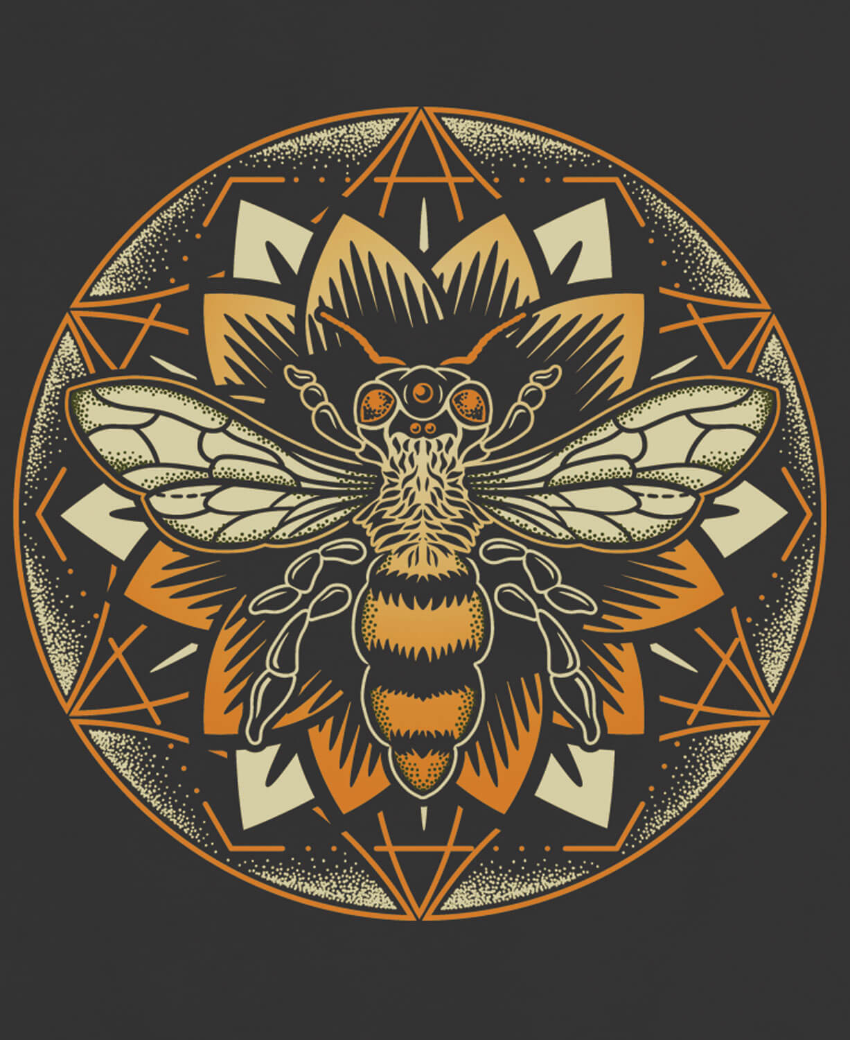 Bee Mandala Organic T-Shirt - Unisex