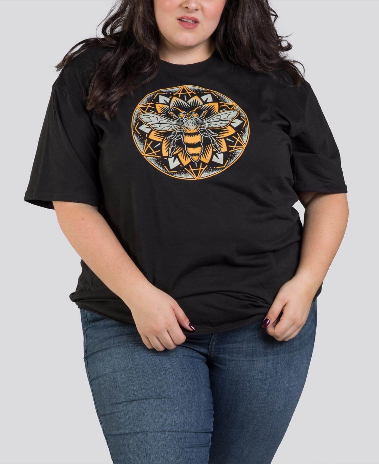 Bee Mandala Organic T-Shirt - Unisex Women