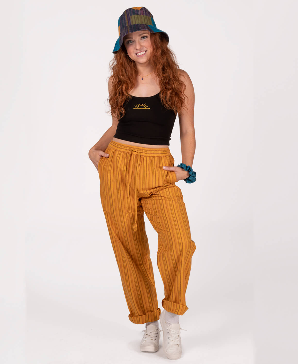 Striped Hippie Lounge Pants - Pineapple Express