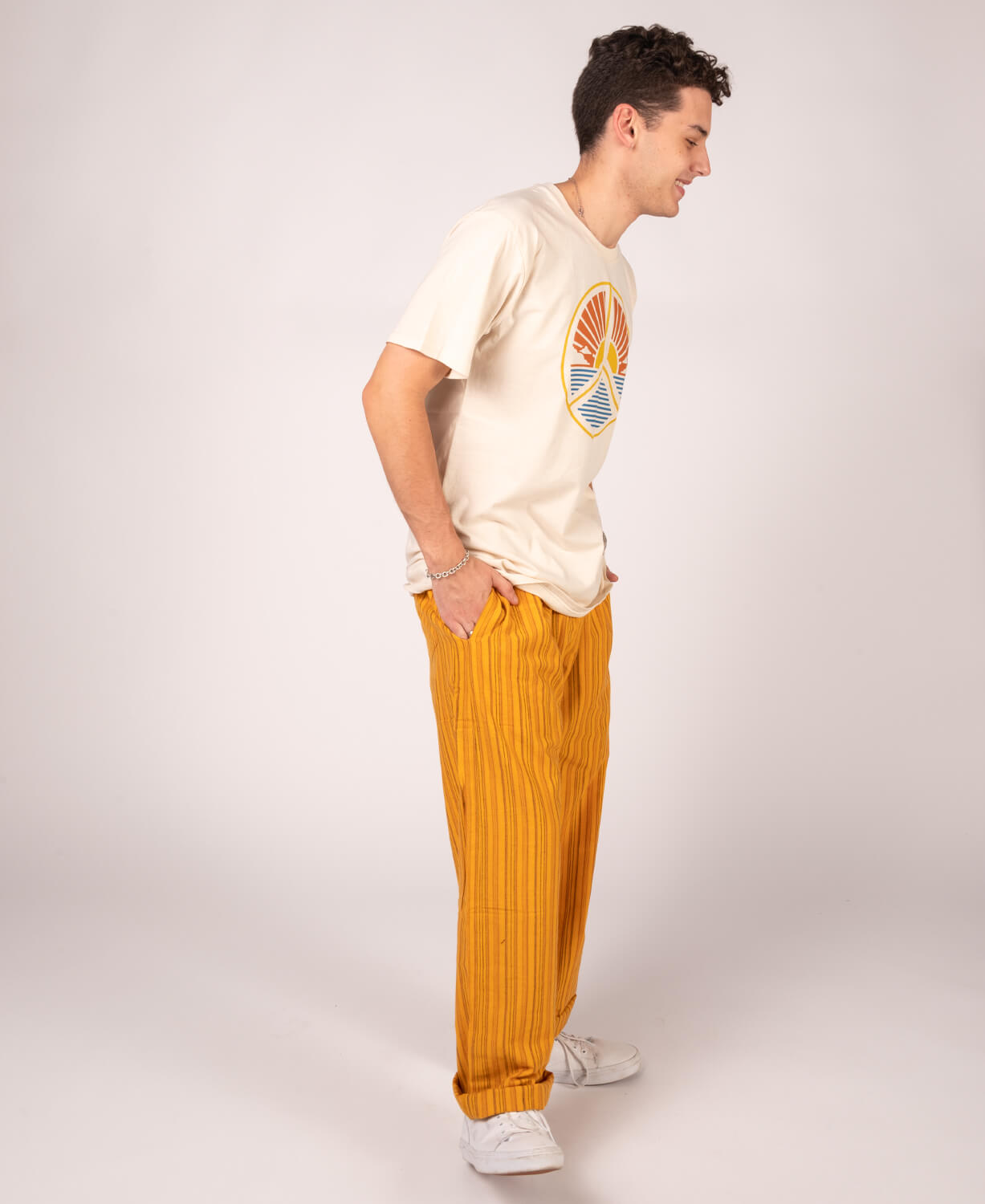 Striped Hippie Lounge Pants - Pineapple Express Men