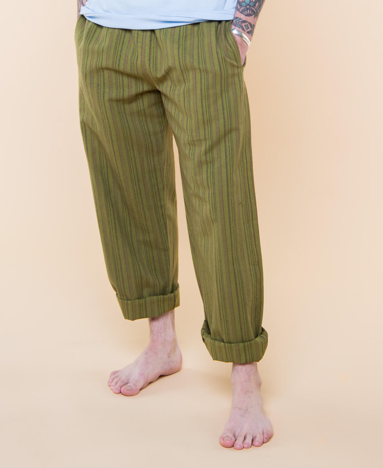 Striped Hippie Lounge Pants - Spirit Sage Men