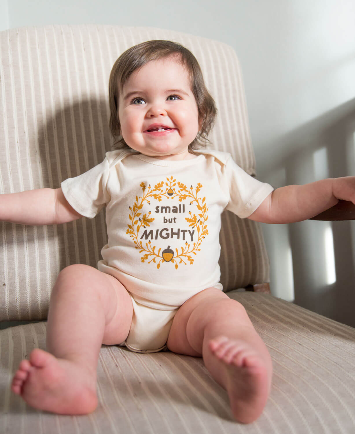 Small But Mighty Organic Baby Bodysuit
