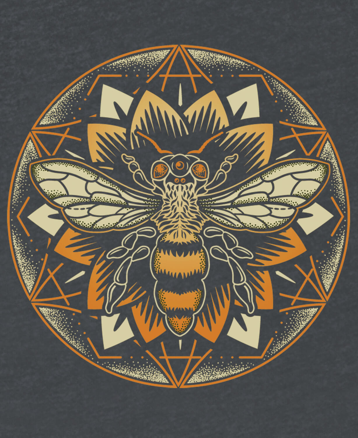 Bee Mandala Recycled Racerback Tank