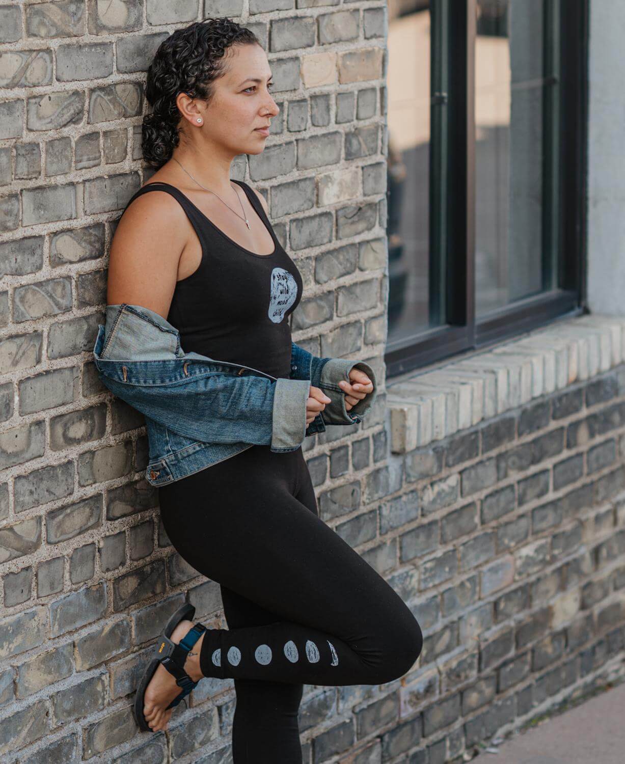 Lunar Phases Organic Cotton Leggings Women