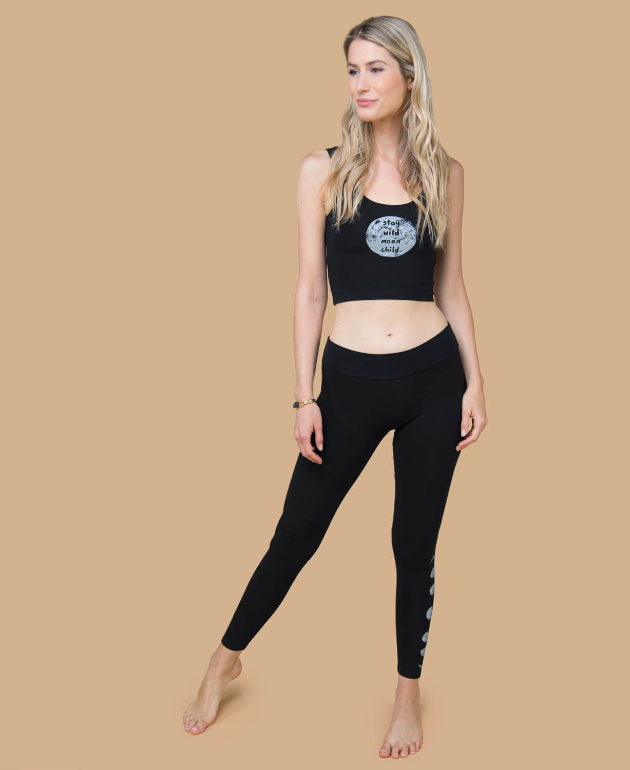 Lunar Phases Organic Cotton Leggings Women