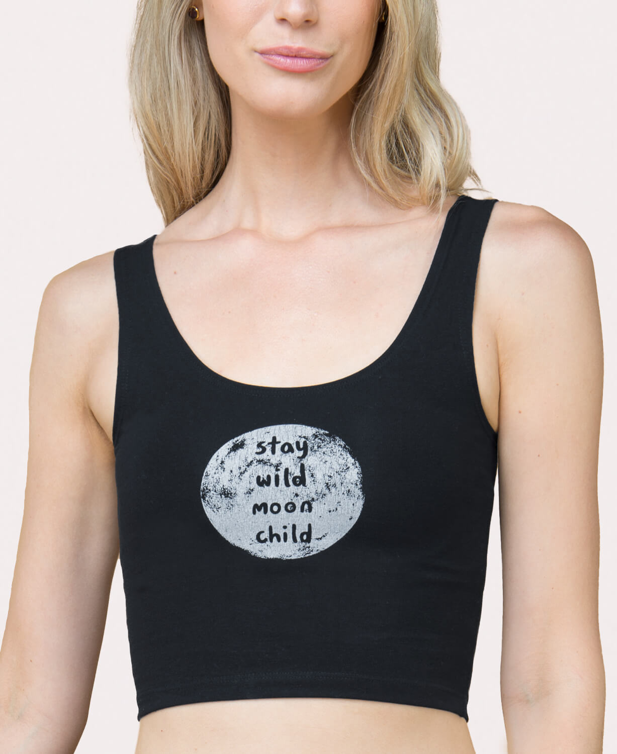 Stay Wild Moon Child Organic Cropped Tank Women