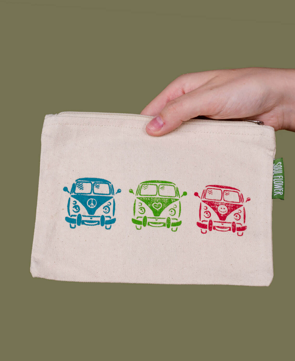 Hippie Bus Large Zipper Pouch
