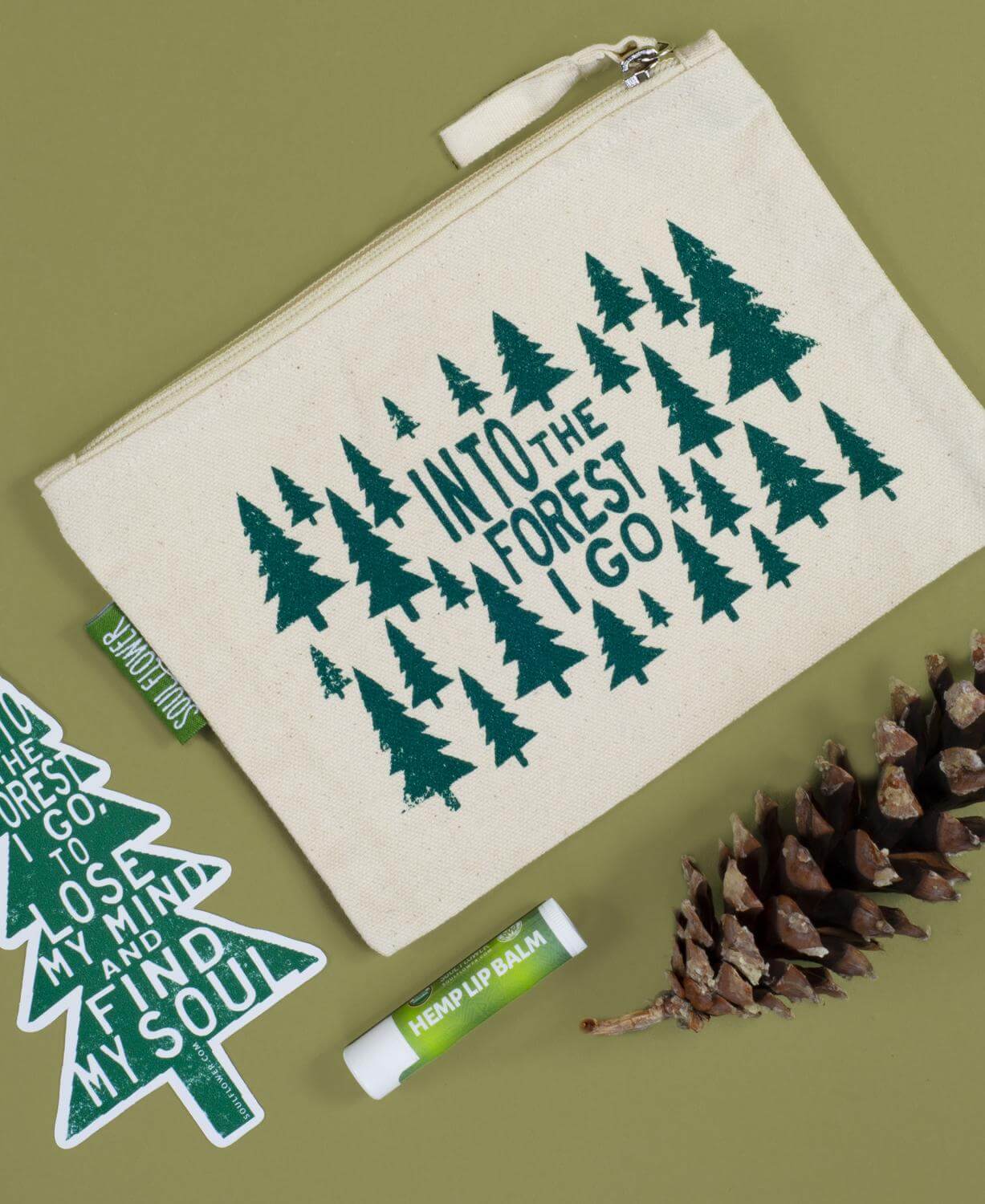 Into the Forest Large Zipper Pouch