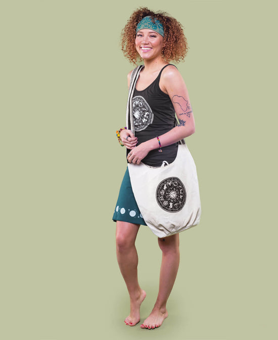 Zodiac Boho Bag - Natural - Zodiac Boho Bag | Zodiac Hobo Bag | Soul Flower