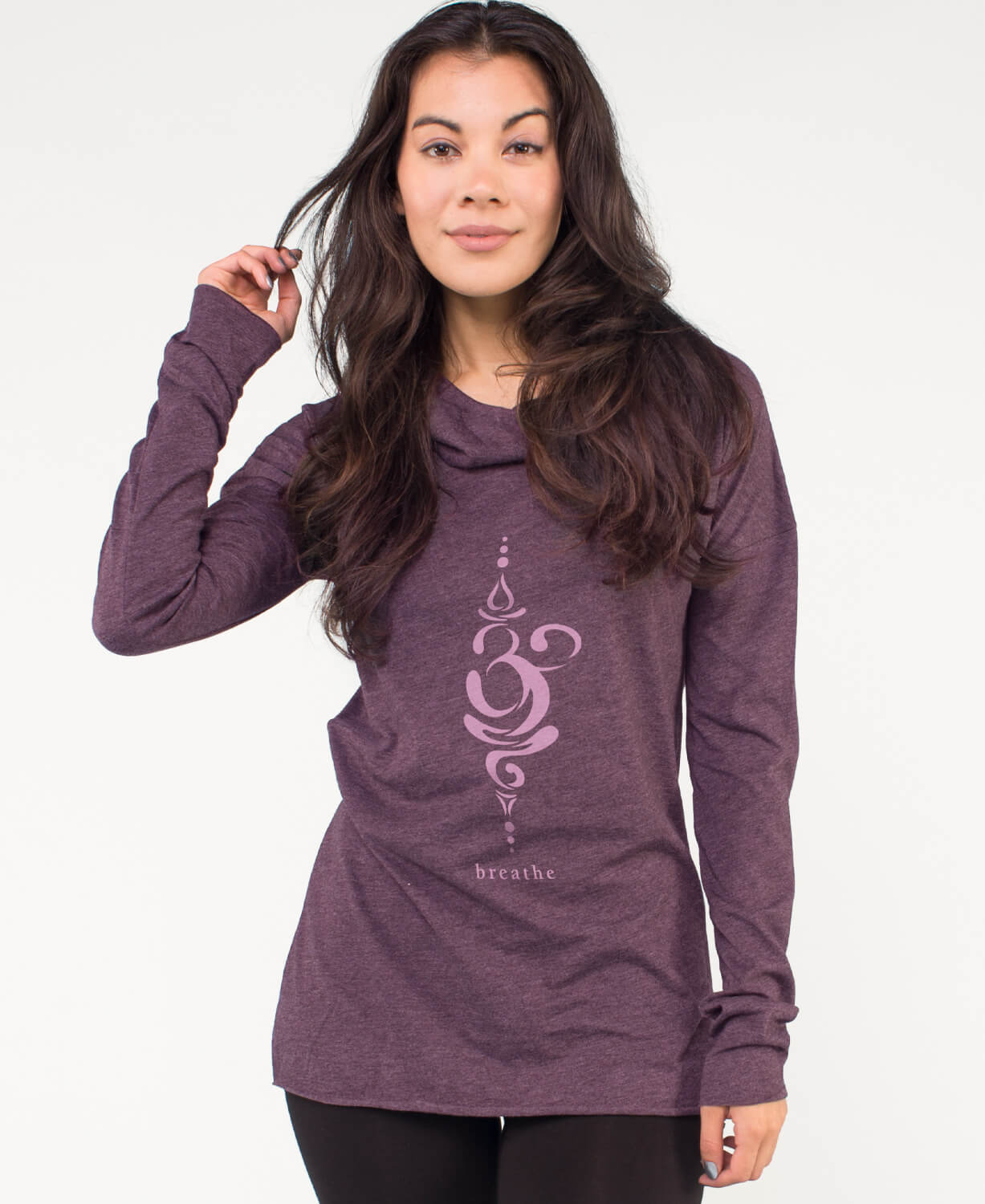 Just Breathe Cowl Yoga Hoody Women