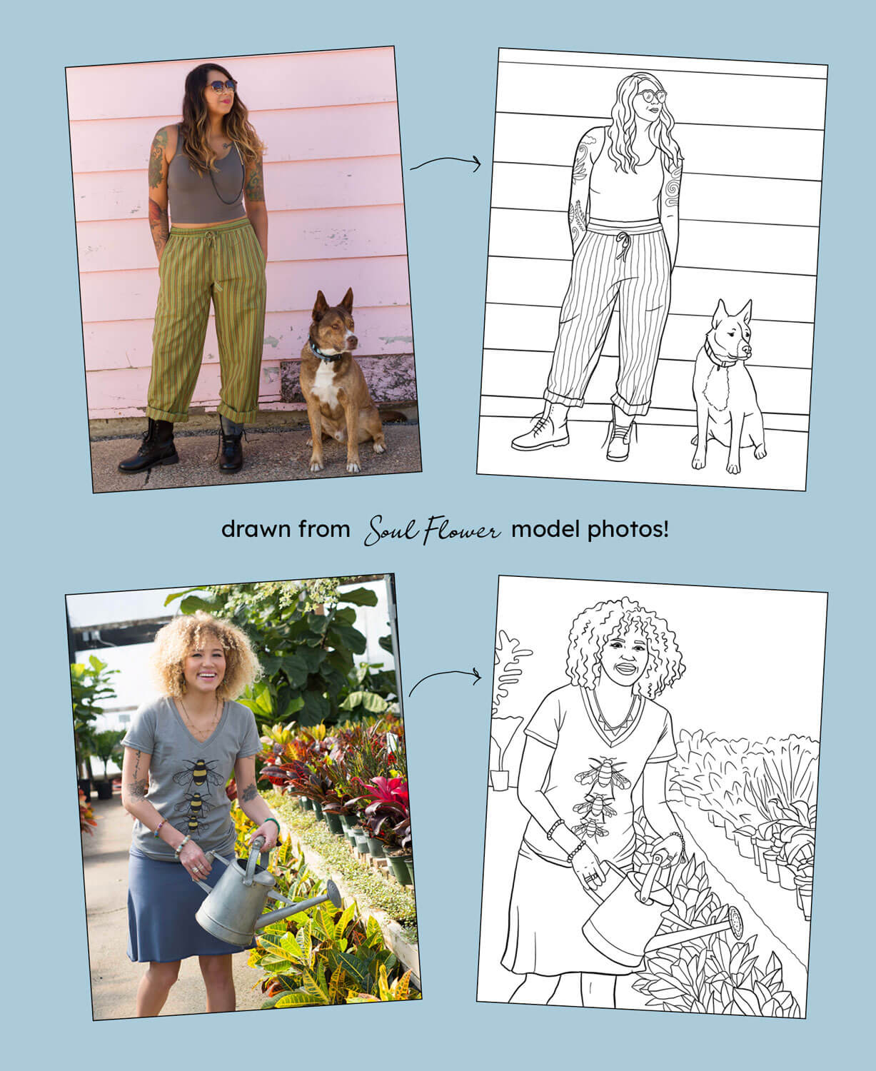 Soul Flower Hippie Coloring Book - Printable (Digital Download)