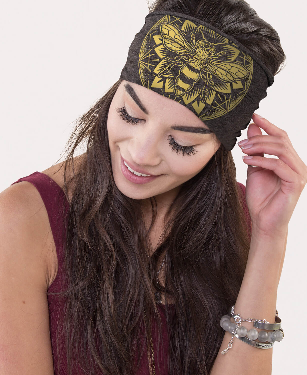 Bee Mandala Boho Headband Women