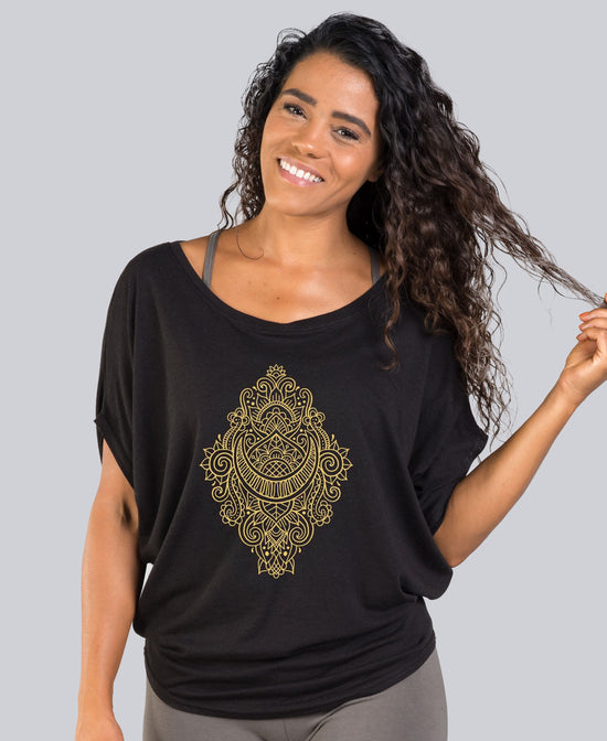 Mystical Moon Bamboo Dolman Top - Moon Doman Top | Bat Wing Tee | Soul Flower Women