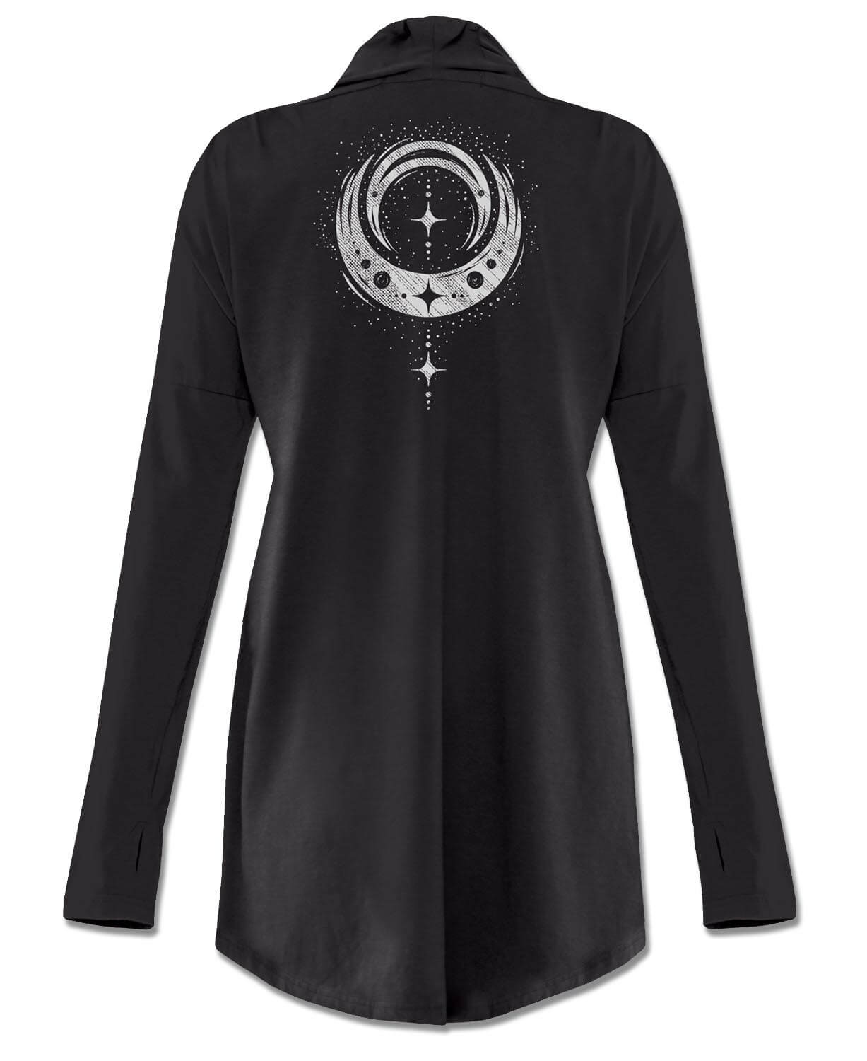 Crescent Moon Draped Cardigan