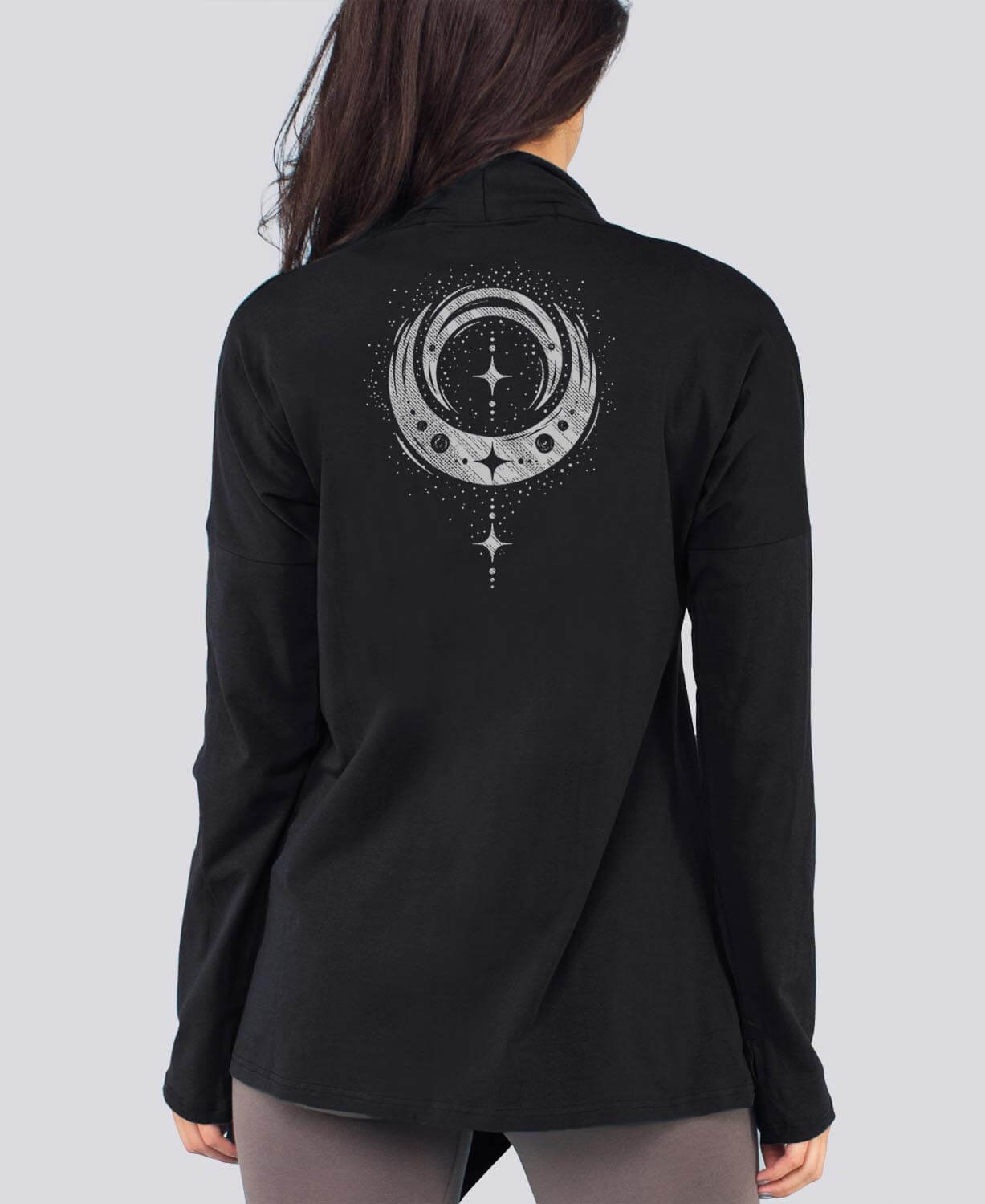 Crescent Moon Draped Cardigan