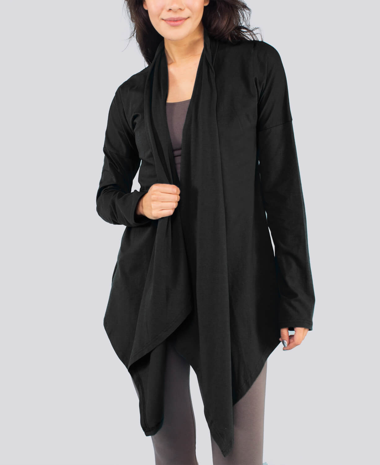 Crescent Moon Draped Cardigan